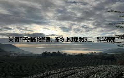 关键词子洲畜牧兽医、畜牧业健康发展二、科学养殖, 让农民笑开颜在子洲, 畜牧兽医部门推行了一系列科学养殖措施, 帮助农民提高养殖效益