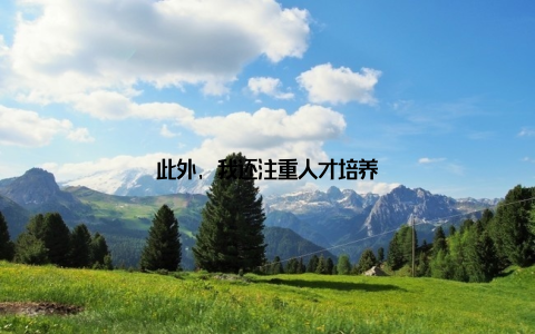 此外, 我还注重人才培养