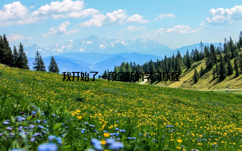 我开始了一段全新的学习旅程