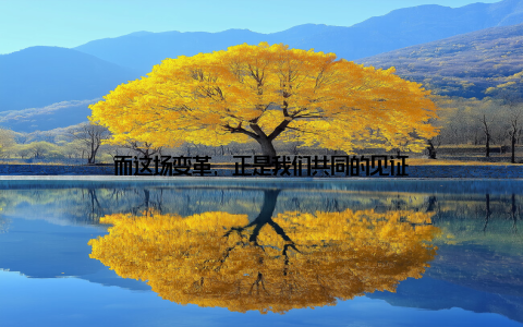 而这场变革, 正是我们共同的见证