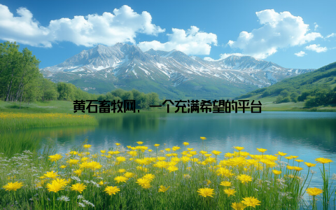 黄石畜牧网, 一个充满希望的平台