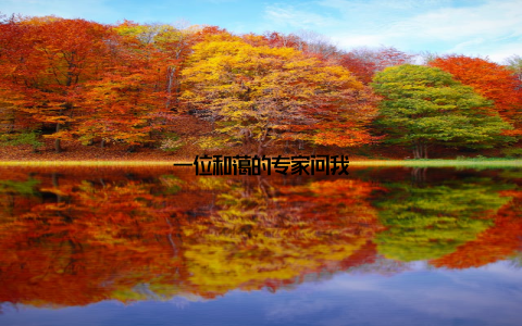 一位和蔼的专家问我