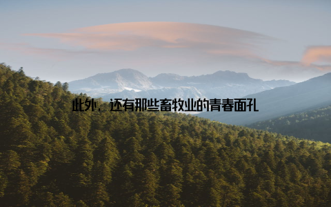 此外, 还有那些畜牧业的青春面孔