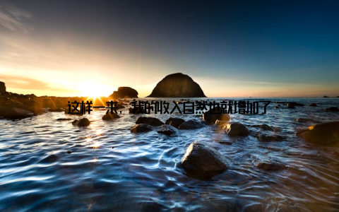 这样一来, 我的收入自然也就增加了