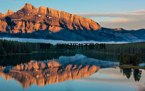 我想, 我的经历并不是个例