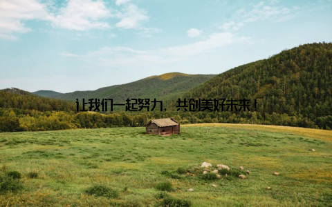 让我们一起努力, 共创美好未来!
