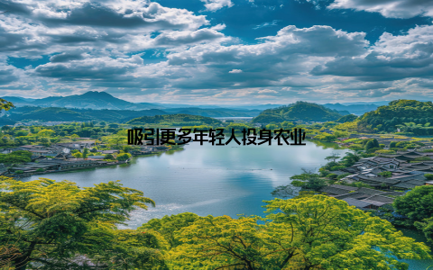 吸引更多年轻人投身农业