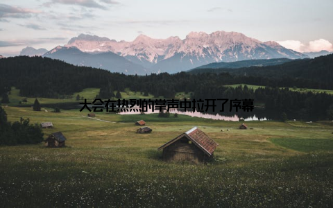 大会在热烈的掌声中拉开了序幕