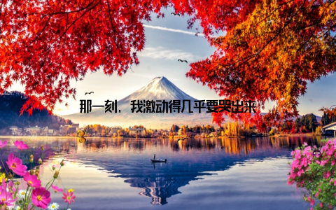 那一刻, 我激动得几乎要哭出来