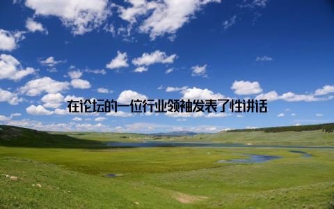 在论坛的一位行业领袖发表了性讲话