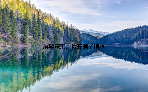 展望未来, 我充满了信心