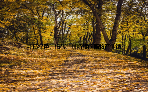 打造绿色、低碳、可持续的畜牧产业链