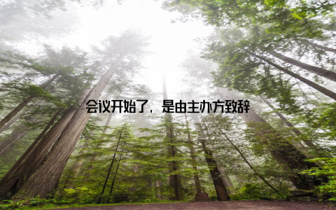 会议开始了, 是由主办方致辞
