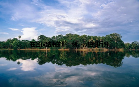 在会议结束的那一刻, 我感慨万分